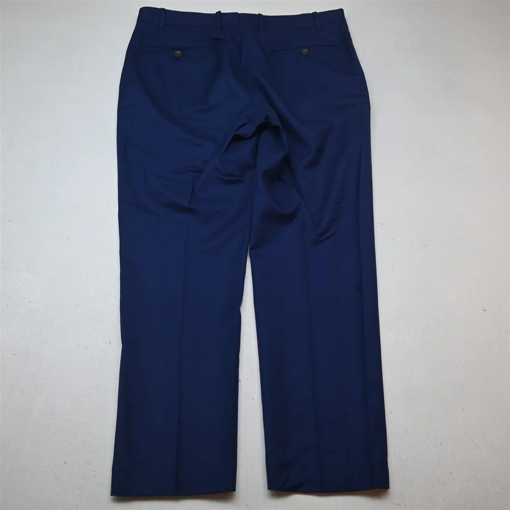 Indochino 40S 34x30 Blue 100% Wool Slim Mens Jacket Pants Suit